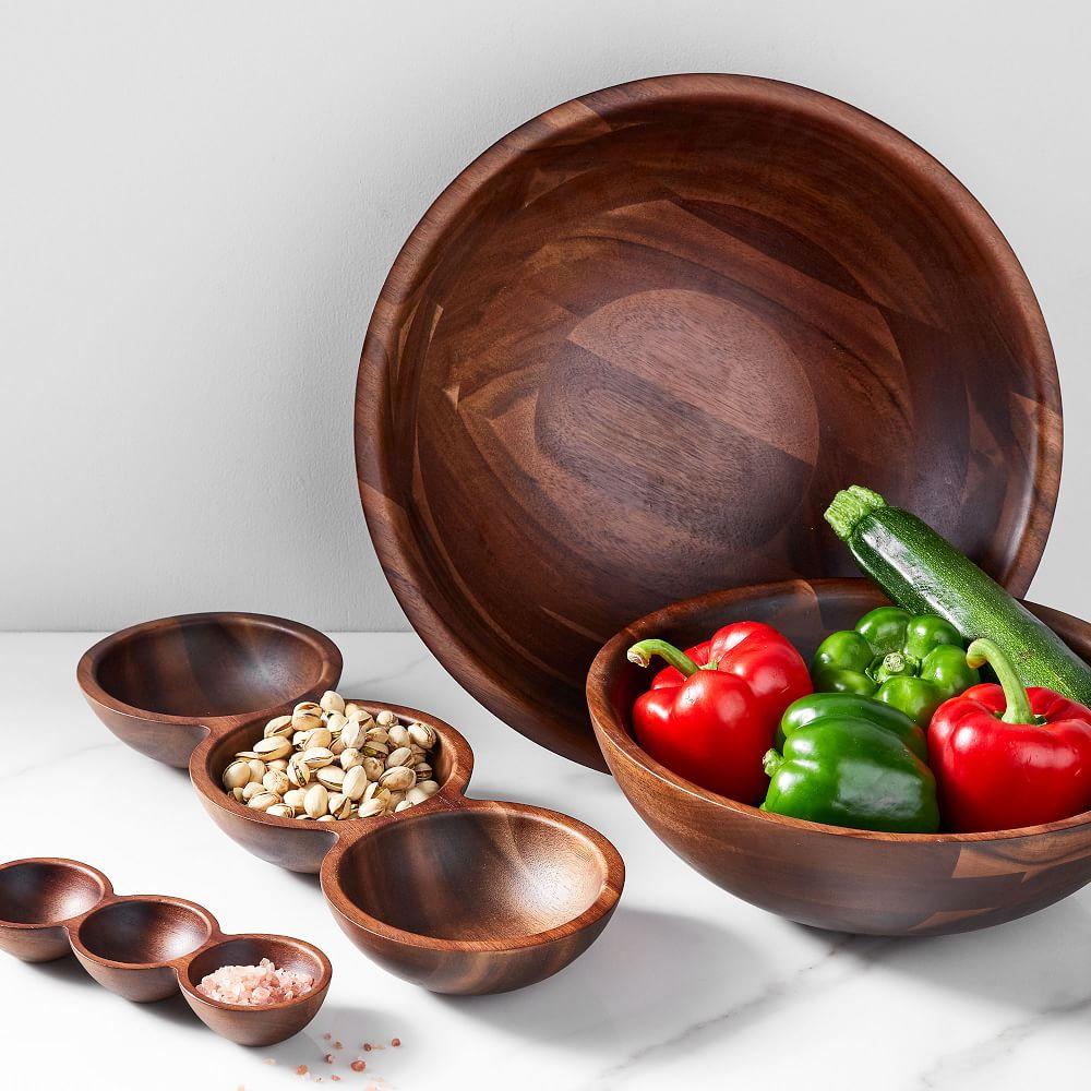 Acacia wood serving bowl cheap